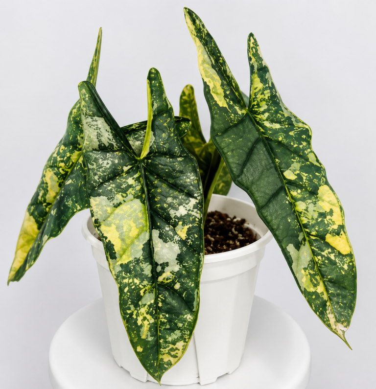 Alocasia Heterophylla Metallic Blue Aurea Var
