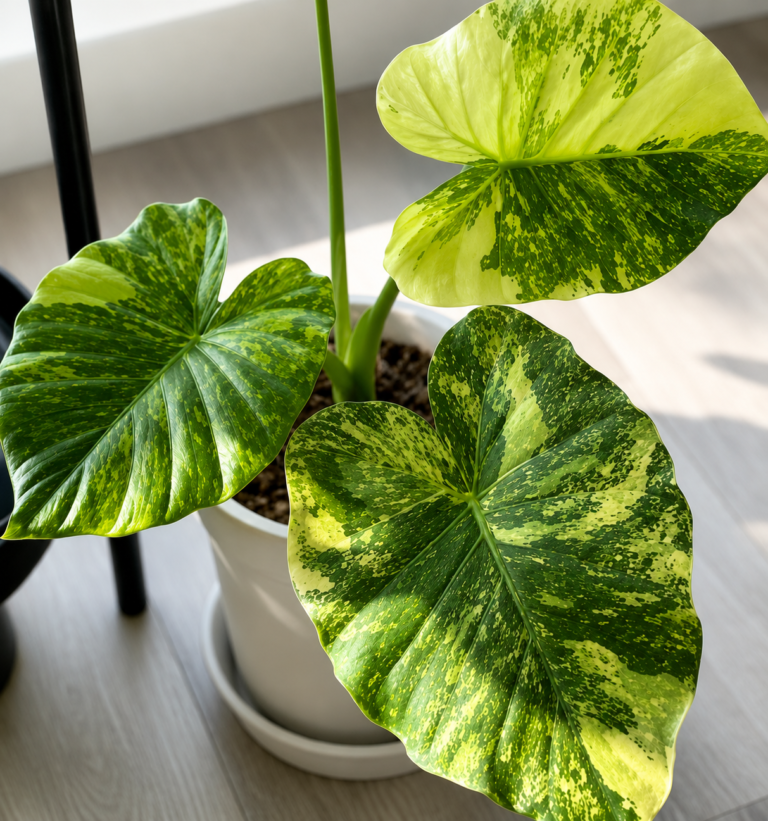 Alocasia Macrohizza Aurea Variegated tissue culture plant
