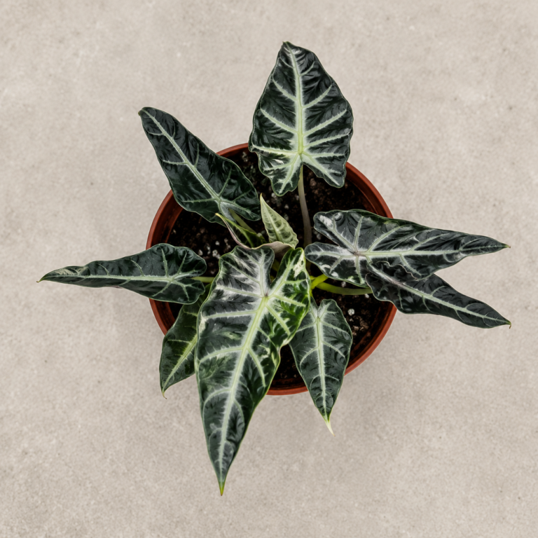 alocasia bambino arrow aurea variegated plant