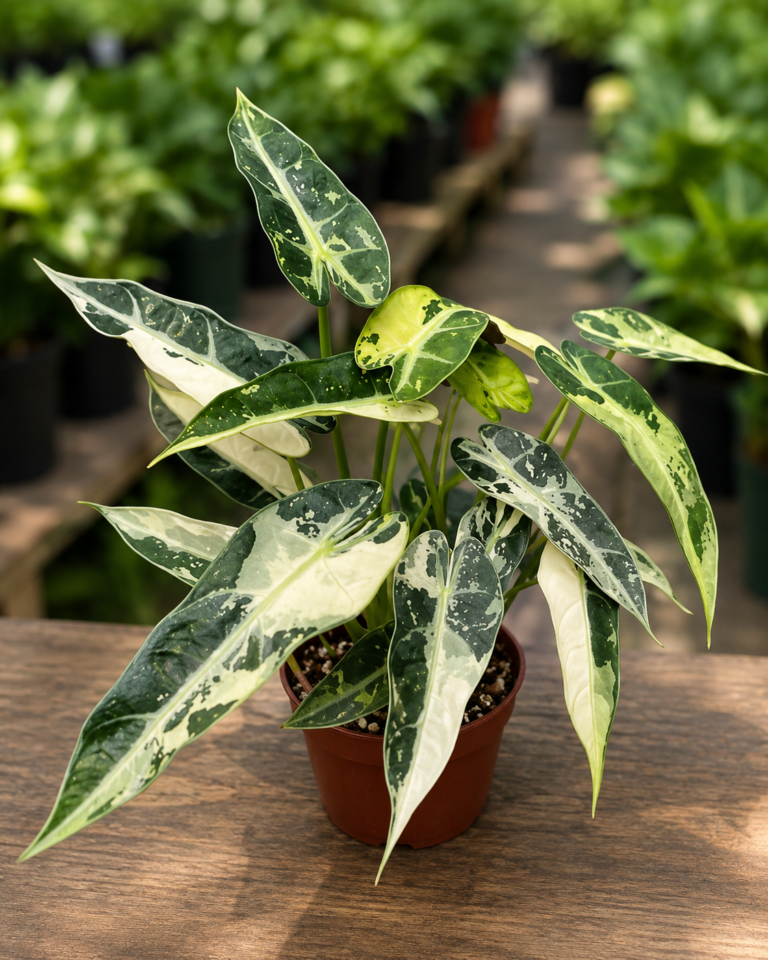 Alocasia Green Bambino Cucullata Albo/Aurea Var