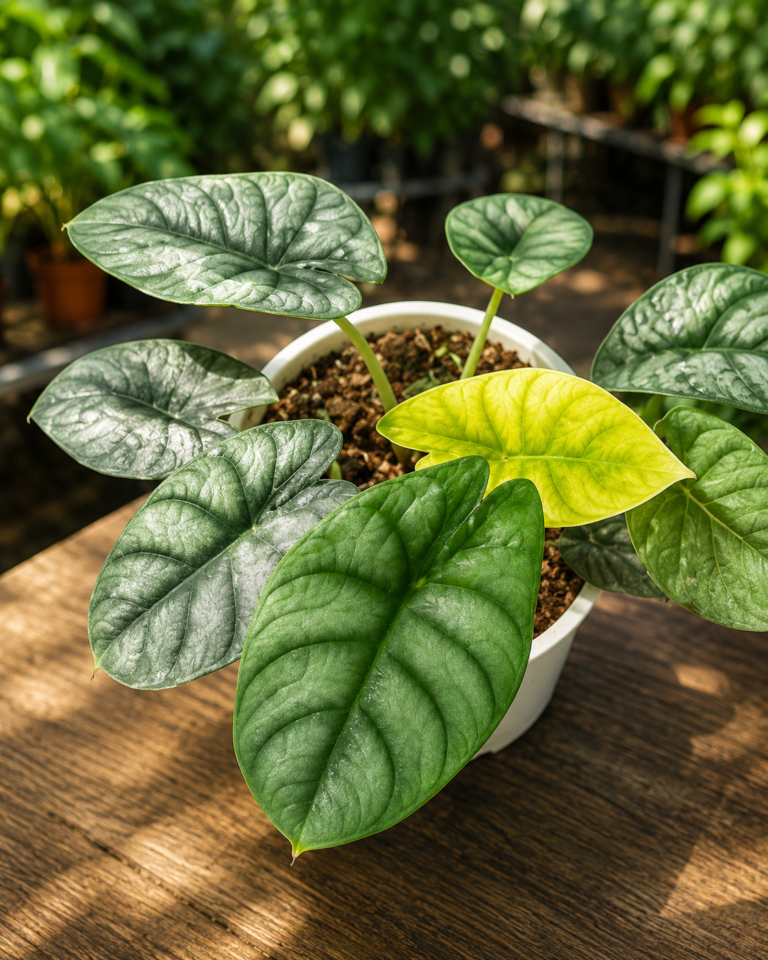 Alocasia Maharani Moonlight