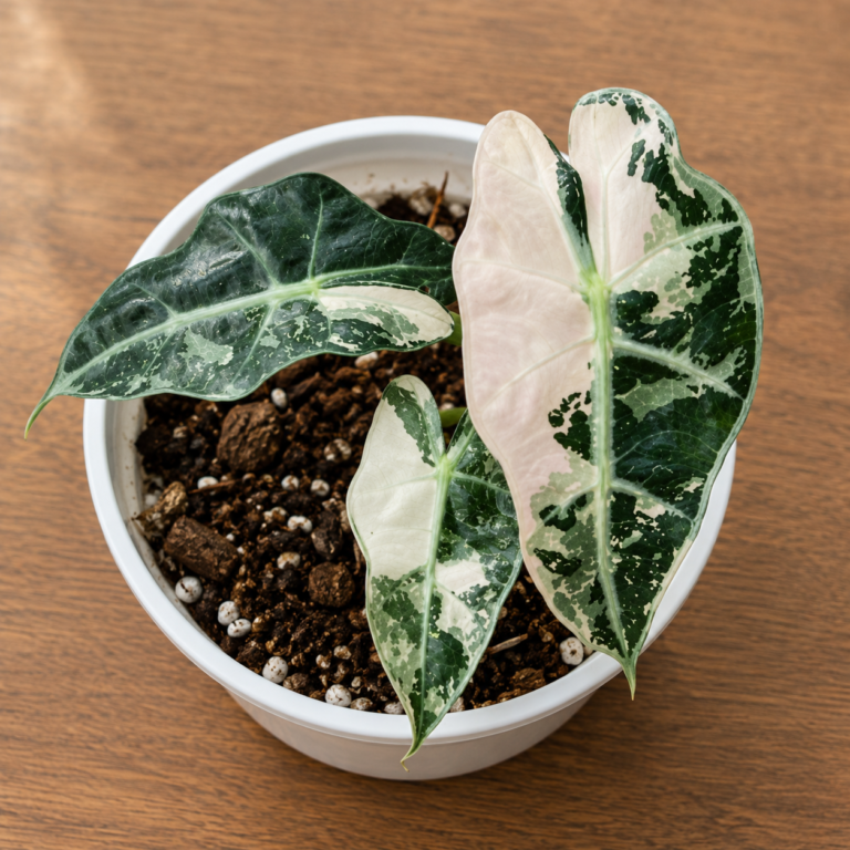 Alocasia Polly Snowflake Pink Var