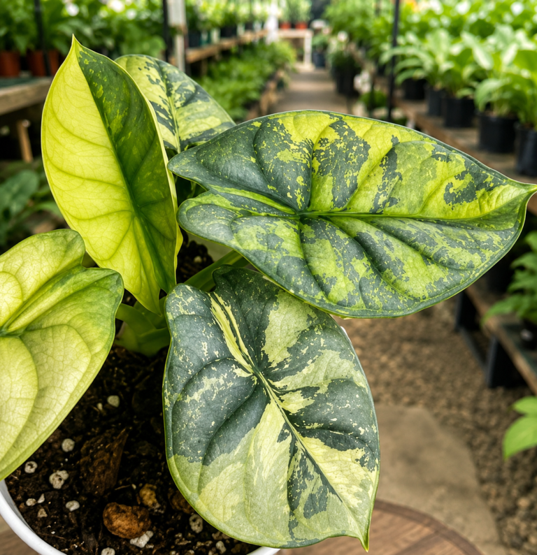 Alocasia Silver Dragon Aurea Var