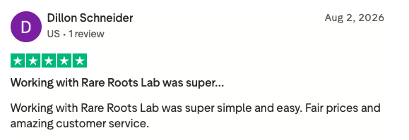 Trustpilot review screenshot from Dillon Schneider